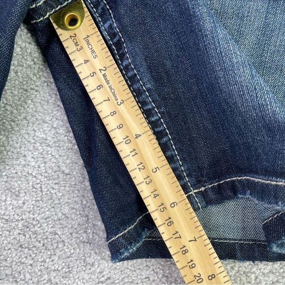 Silver Jeans Suki Mid Shorts Women's 25 Blue Low Rise 6" Inseam Dark Denim - Picture 8 of 9